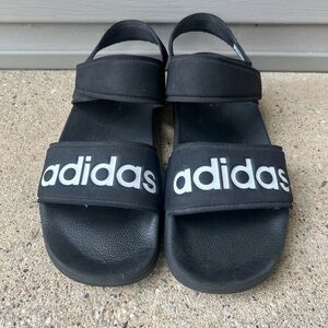Adidas Black Velcro Sandals Womens Size 6
